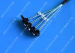 Blue SFF 8643 To 4 SATA SAS Hard Drive Cable Fanout 12gbps Flexible Design