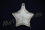 Blank Silver Star Medal , Laser Engraved Medals With Insert Recessed Silver