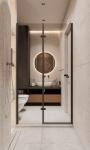 Tailored White Bathroom Cabinet with White Towel Racks