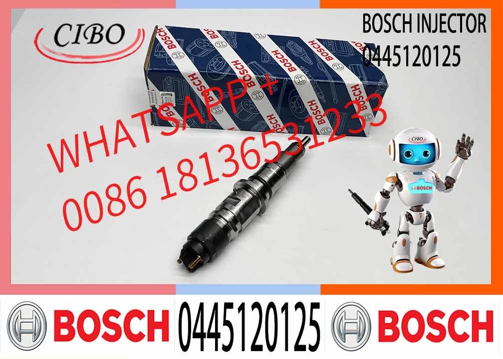 China New 0445120125 Diesel Car Fuel Injector Common Rail Injector 0445120125 For Komatsu