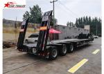 3 Line 6 Axles Hydraulic Low Bed Trailer For Heavy Machinery Transporting