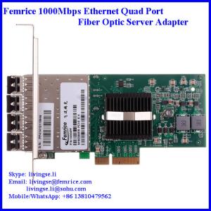 China 1G Quad Port Server Network Card, SFP Slot, LC Fiber, 2U &amp; 4U Server NIC Cards factory