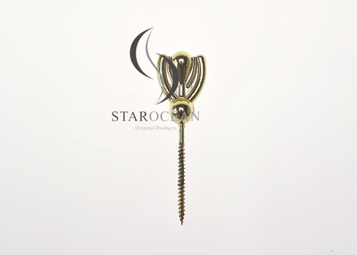 Gold Smooth Finish Coffin Ornament Screw Funeral Hardware, Small Size PS05