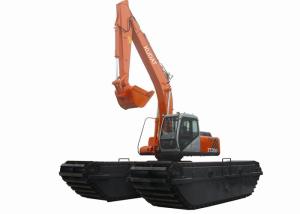 China Turbocharged ISUZU Engine Amphibious Excavator Rental for Swamp / Soft Areas factory