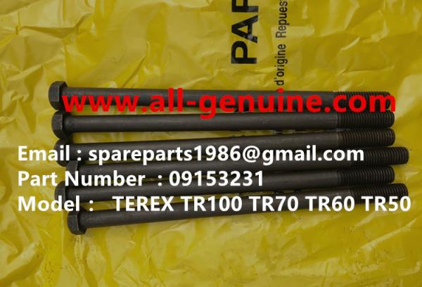 TEREX 09153231 BOLT MINING NHL DUMP TRUCK TR35 TR50 TR60 TR100 3305B 3305F 3303