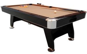 China Standard Size 8FT Billiards Game Table Metal Corner With Camel Brown Cloth factory