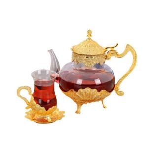 China 600ml Borosilicate Vintage Heat Resistant Glass Teapot factory