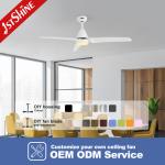 5 Speed 35W Modern 52 Inch Ceiling Fan With Light Remote Control