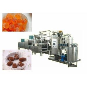 Compact Lollipop Candy Making Machine Depositing Speed 55~65n / Min