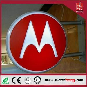 China storefront acrylic signage/aluminium profiles round led light box/advertising light box factory