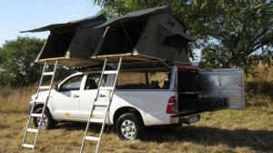 China Anti UV 4x4 Camping Tents , Rooftop Pop Up Camper Tent With 2.3m Ladder factory