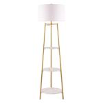 E27 Wood Fabric Column Floor Lamp Indoor Living Room Decoration Modern