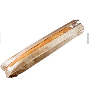 Kraft Bakery Plastic Bread Bags With Window Recyclable Customized