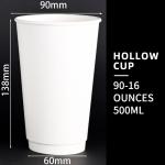 Eco Friendly Double Wall Paper Cups Disposable For Hot Cold Beverage