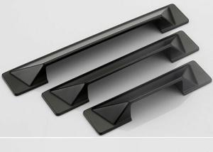 China Embedded Moving Door Furniture Hardware Black Cabinet Knobs And Pulls factory