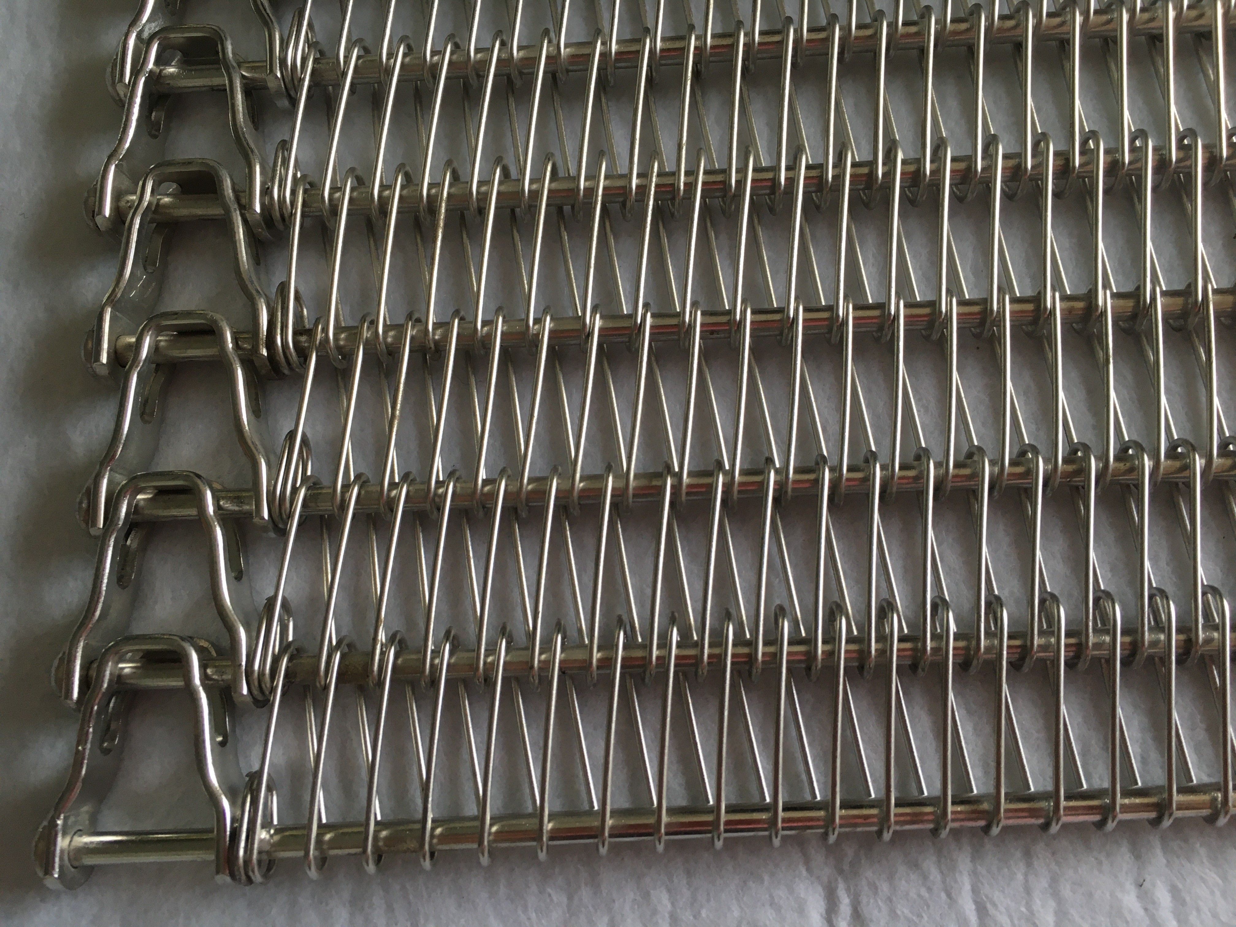 800mm Chain Length Stainless 201 Spiral Mesh Belt
