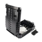 8 Core Fiber Optic Junction Box , Black ABS Fibre Optic Distribution Box