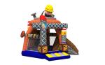 Lovely Inflatable Construction Site Combo Bouncy Castle With Digital Printing