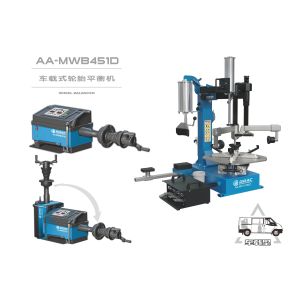 China AA4C mobile tire changer&wheel balancer combo installed in vans  AA-MWB451D+AA-MTC106EZ low profile tire changer in vans on sale