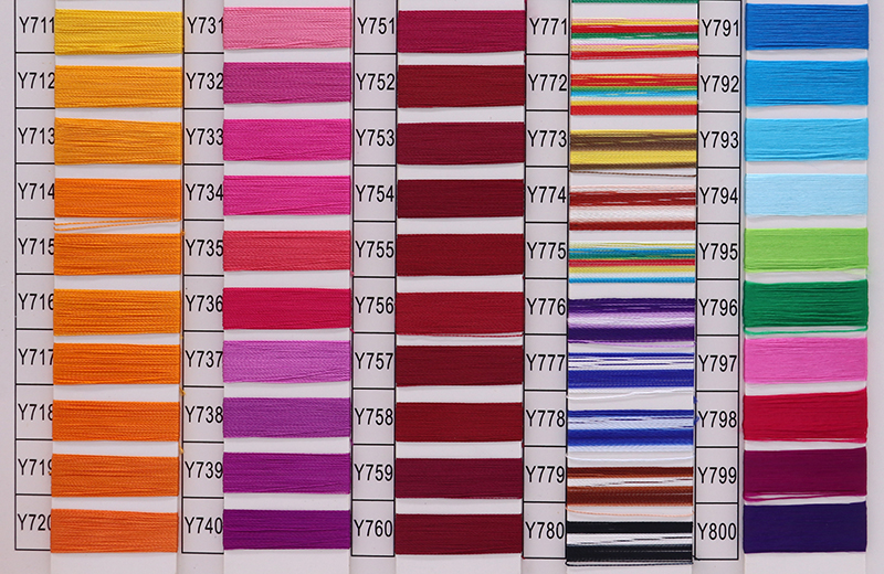 Boho Rich Color Machine Silk Thread Embroidery Thread for Sustainable Diameter 0.13mm