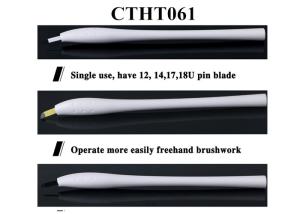 China OEM Disposable Manual Tattoo Pen With #9 #12 #14 #17 #18U Blade EO Gas Sterilization factory