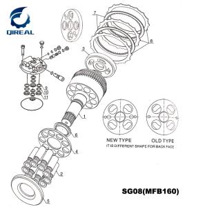 China SG08 SG04 SG025 Excavator Hydraulic Swing Motor Parts factory