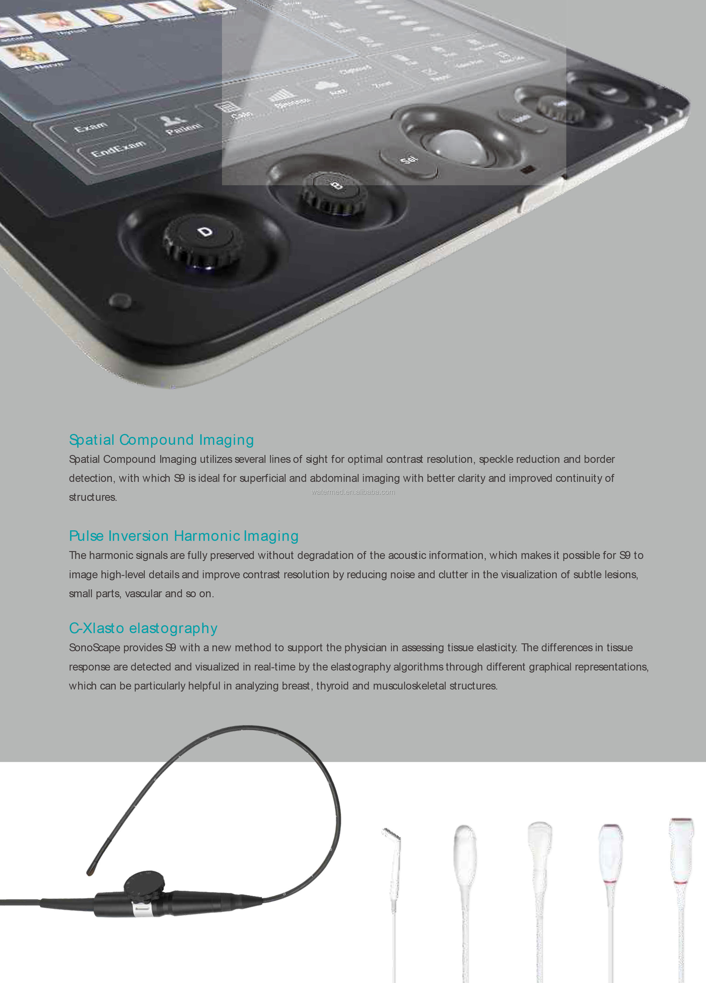 Portable 3D 4D Color Doppler USG&Sonoscape S9