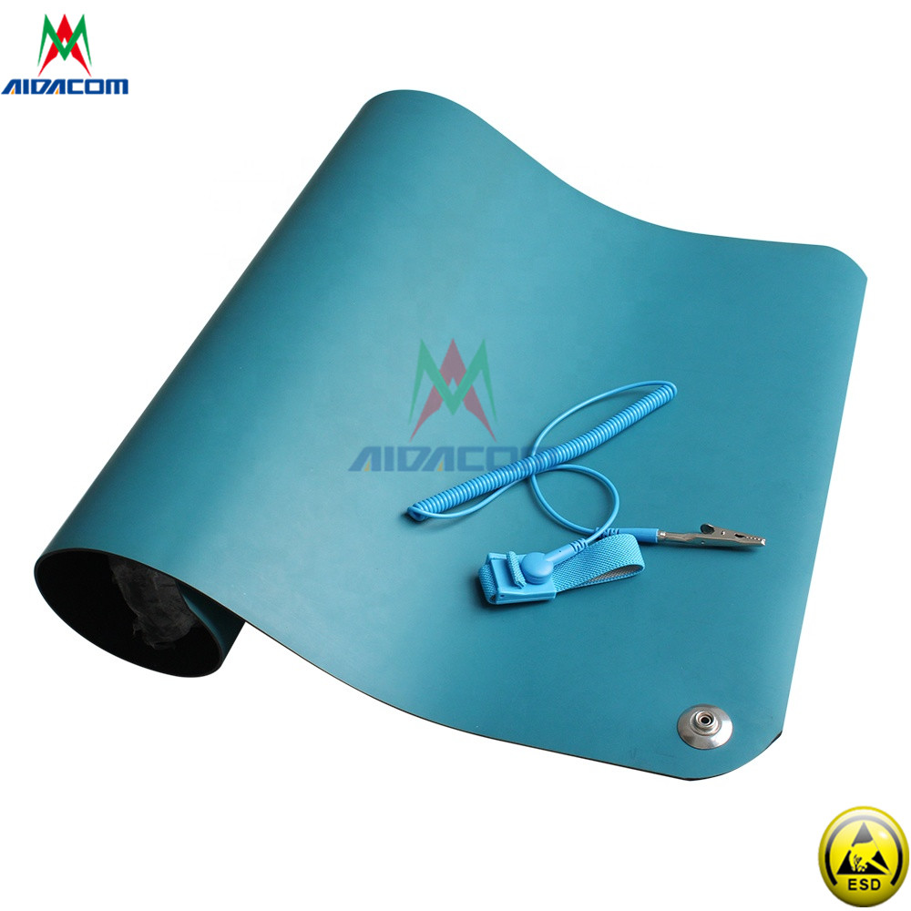 SGS Static Dissipative 3.6Mpa 2 Layers ESD Rubber Table Mat