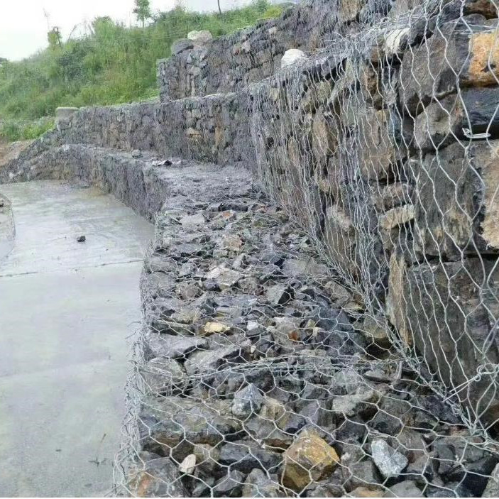 Erosion Control Twisted Gabion Stone Cage 1mx1mx2m