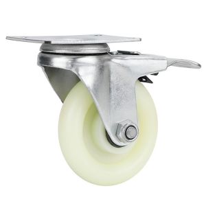 Zinc Plated Heavy Duty PU Caster And Wheels For Industrial Applications