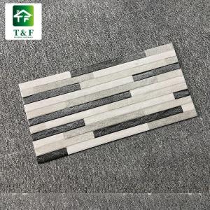 China Exterior Glazed Ceramic Tiles 20 X 40 Black Mix White Color factory