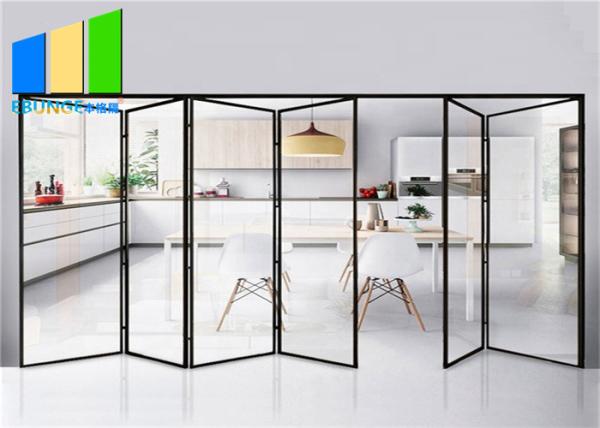Double Glazed Tempered Glass Exterior Folding Patio Doors External Aluminium