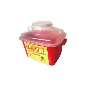 China High Quality PP Medical square Red sharps containers factory