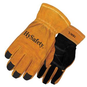 China NFPA 1971 Structural Firefighter Gloves Cowhide 3D Roll Over Tips Fireman Gloves factory