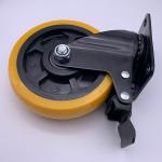 Medium Duty Brake 100mm Polyurethane Industrial Caster Wheel