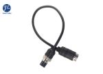 Waterproof Rear View Camera Cable With GX16 5 Pin Aviation Plug Male To Female