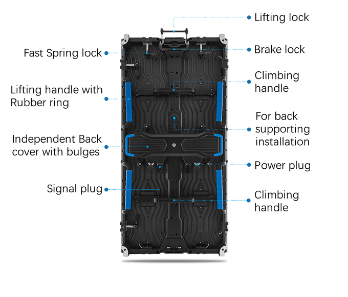 500x1000mm Outdoor Rental LED Screen P2.6 P2.9 With 3840Hz Refresh Rate 0