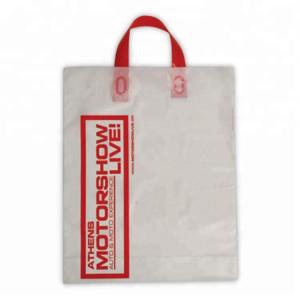 China Die Cut Handle LDPE Plastic Packaging Bag For Clothes / Shoes Store factory