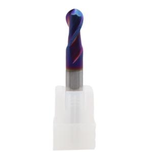 China 2 Flutes HRC65 R7*14*28*14*80 TiAISiN Coated Carbide Ball Nose End Mill with 28mm Shank Diameter factory