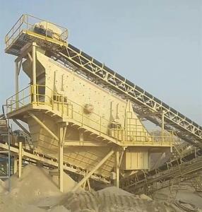 China Malla Vibratoria Sand Vibration Separator Sieve 100TPH Linear Vibrating Screen factory