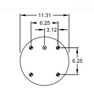 1T9206 Suspension Air Spring Automotive Rubber Bellows For Truck