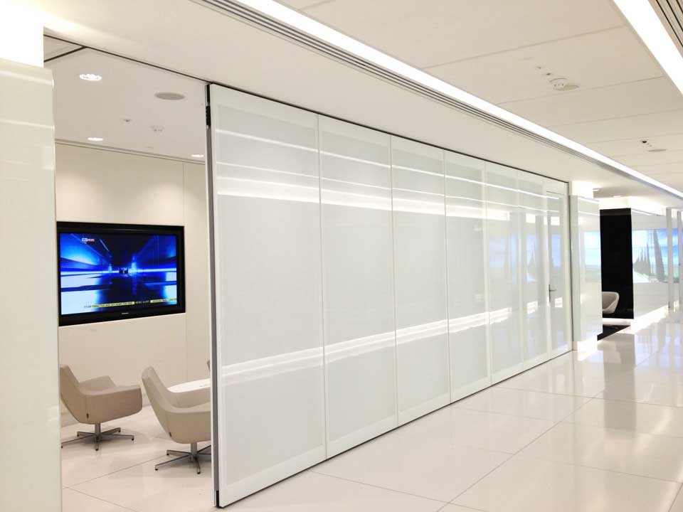 Removable Acoustic Room Dividers Sliding Doors Movable Office Partition Wall For Exhibition Hall