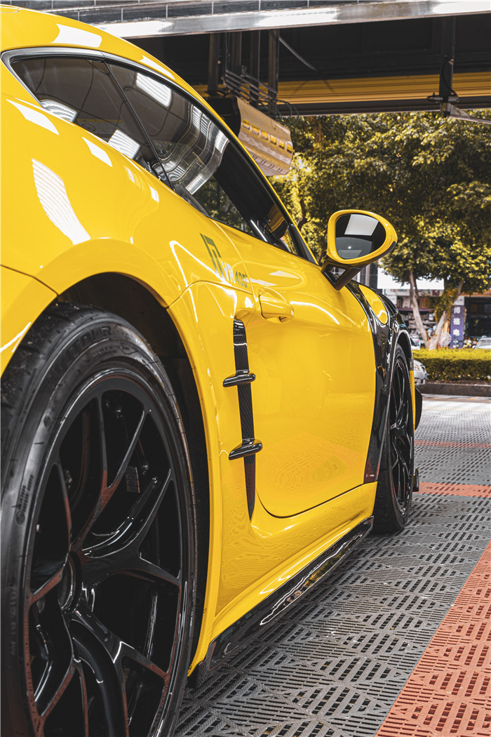 New Product for Porsche Cayman Carbon Fiber Tuyere 718 Boxster Carbon Fiber Side air Inlet