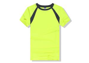 China Soft Mesh Fabric Men's T - Shirts Fast Drying Short Sleeve Color Insertion factory
