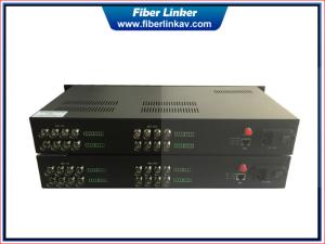China 8-ch Bidirectional 3G-SDI Fiber Optic Extender with Gigabit Ethernet factory