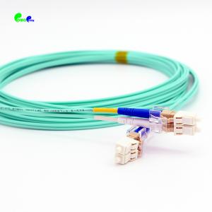 China LC UPC Duplex OM3 Fiber Optic Patch Cord PVC LSZH Bend Insensitive factory