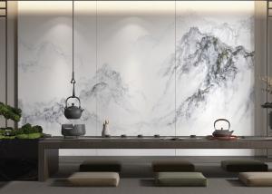 China Carrara White Sintered Quartz Stone For Background Wall Decoration factory