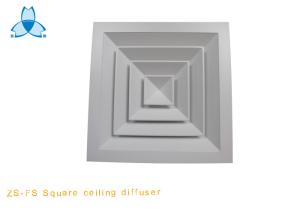 China White Powder Coated Ceiling Air Diffuser With 27.5mm Width Border , 50mm Height factory