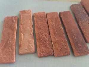 China 3D01 NEW Antique Thin Veneer Outdoor Brick Tiles 205 X 50 X 12mm For Exterior Wall factory