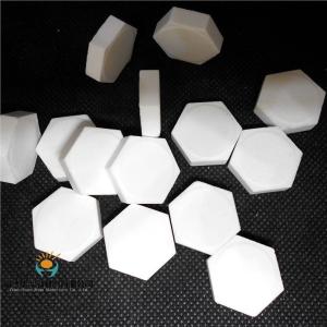 China 95 Hexagonal Shape Alumina Ceramic Tile Alumina Material For Steel Industry factory